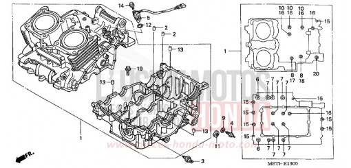 CARTER MOTEUR CBF500A6 de 2006